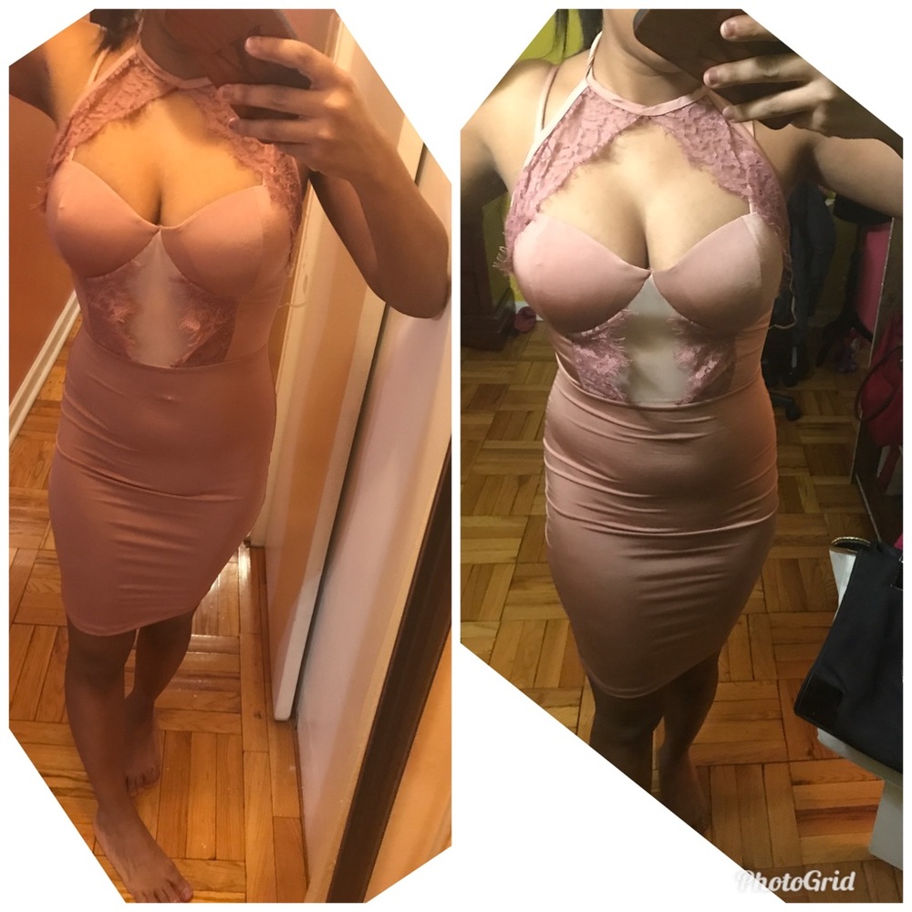 Fashion nova Mauve  lace dress - Picture 6 of 6